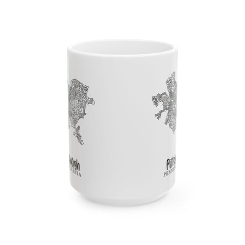 Pittsburgh Neighborhood Map - Coffee Mugs (11oz, 15oz) Mug - YinzerShop