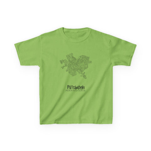 Pittsburgh Neighborhood Map - Tee Shirt Kids Graphic T-Shirt Kids Apparel - YinzerShop