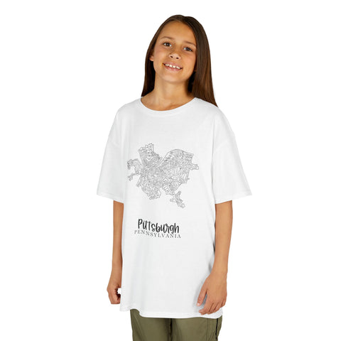 Pittsburgh Neighborhood Map - Tee Shirt Kids Graphic T-Shirt Kids Apparel - YinzerShop