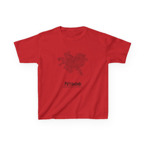 Pittsburgh Neighborhood Map - Tee Shirt Kids Graphic T-Shirt Kids Apparel - YinzerShop