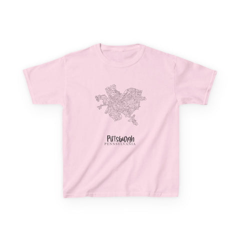 Pittsburgh Neighborhood Map - Tee Shirt Kids Graphic T-Shirt Kids Apparel - YinzerShop