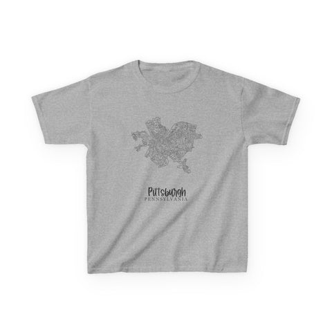 Pittsburgh Neighborhood Map - Tee Shirt Kids Graphic T-Shirt Kids Apparel - YinzerShop