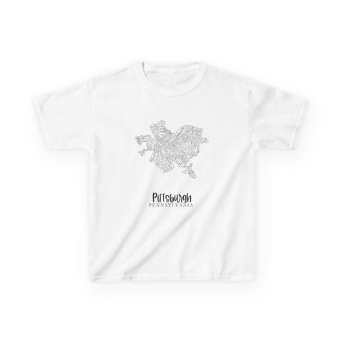 Pittsburgh Neighborhood Map - Tee Shirt Kids Graphic T-Shirt Kids Apparel - YinzerShop
