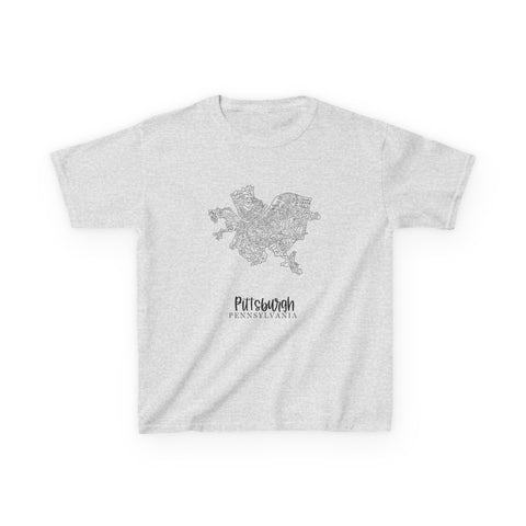 Pittsburgh Neighborhood Map - Tee Shirt Kids Graphic T-Shirt Kids Apparel - YinzerShop