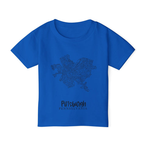 Pittsburgh Neighborhood Map Toddler T-Shirt Kids Apparel - YinzerShop