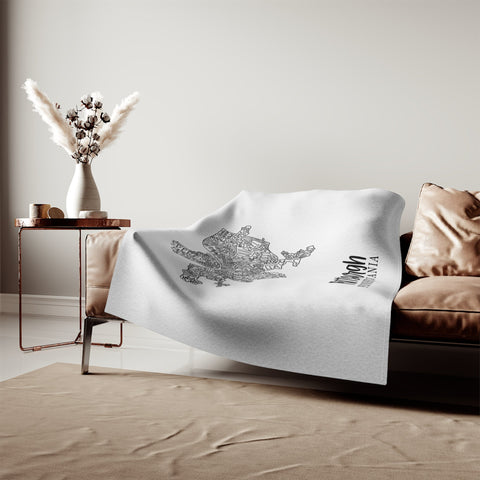 Pittsburgh Neighborhood Map - TT Style - Sweatshirt Blanket Home Decor - YinzerShop