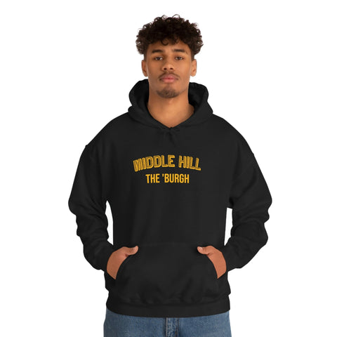 Pittsburgh Neighborhood - Middle Hill - The 'Burgh Neighborhood Series -Hooded Sweatshirt Hoodie Printify   