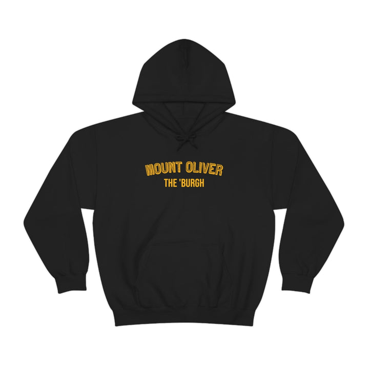 Pittsburgh Neighborhood - Mount Oliver - The 'Burgh Neighborhood Series -Hooded Sweatshirt Hoodie Printify Black S 