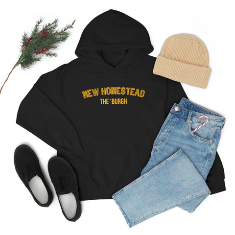 Pittsburgh Neighborhood - New Homestead - The 'Burgh Neighborhood Series -Hooded Sweatshirt Hoodie Printify   