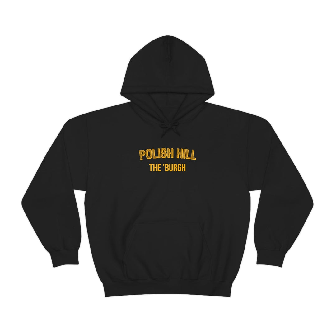 Pittsburgh Neighborhood - Polish Hill - The 'Burgh Neighborhood Series -Hooded Sweatshirt Hoodie Printify Black S 