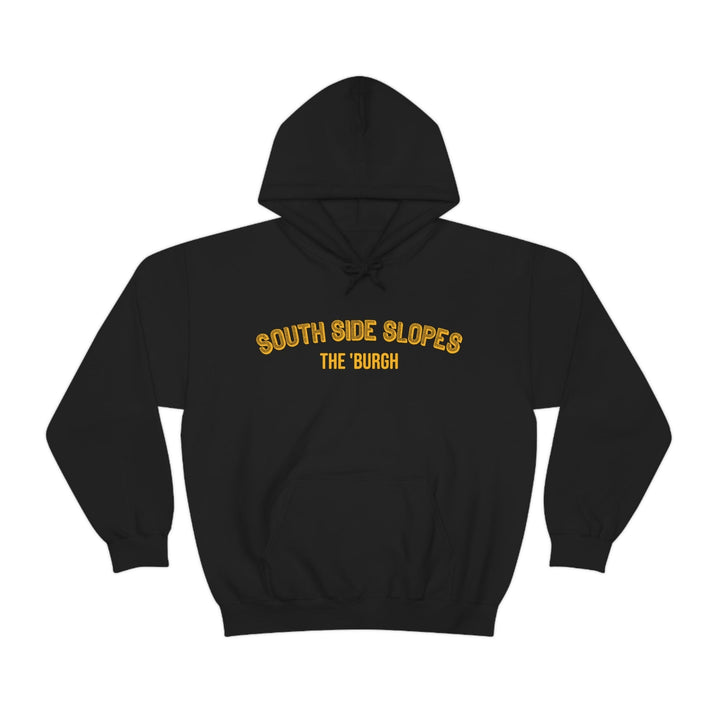 Pittsburgh Neighborhood - South Side Slopes - The 'Burgh Neighborhood Series -Hooded Sweatshirt Hoodie Printify Black S 