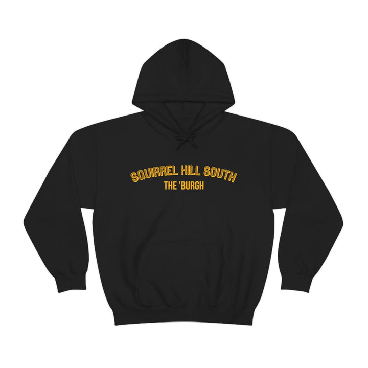 Pittsburgh Neighborhood - Squirrel Hill South - The 'Burgh Neighborhood Series -Hooded Sweatshirt Hoodie Printify Black S 