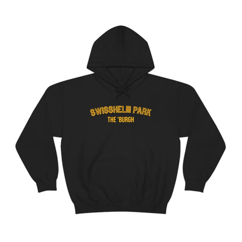 Pittsburgh Neighborhood - Swisshelm Park - The 'Burgh Neighborhood Series -Hooded Sweatshirt Hoodie Printify Black S 