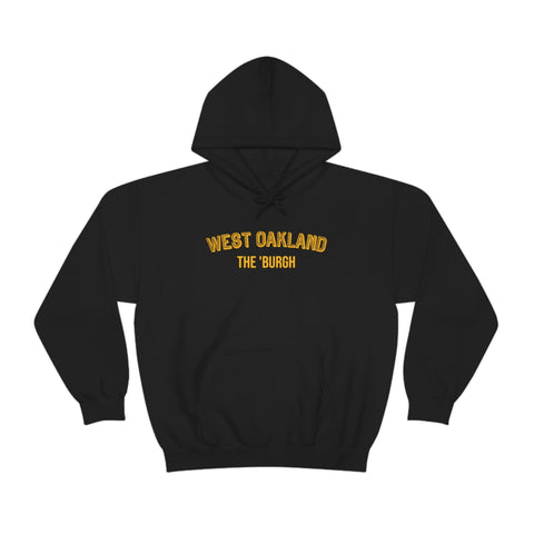 Pittsburgh Neighborhood - West Oakland - The 'Burgh Neighborhood Series -Hooded Sweatshirt Hoodie Printify Black S 