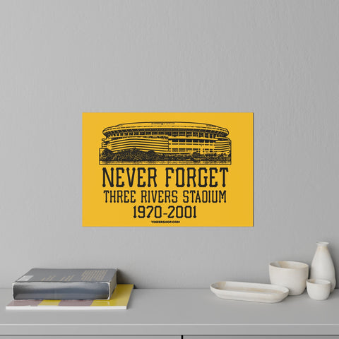 Pittsburgh Never Forget Three River Stadium - Wall Decal Wall Decal - YinzerShop