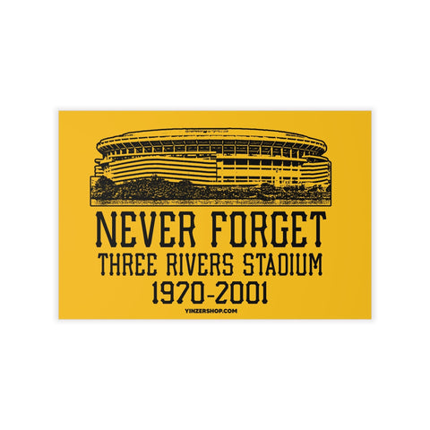 Pittsburgh Never Forget Three River Stadium - Wall Decal Wall Decal - YinzerShop