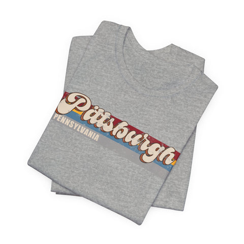 Pittsburgh PA Retro - Unisex Jersey Short Sleeve Tee T-Shirt - YinzerShop
