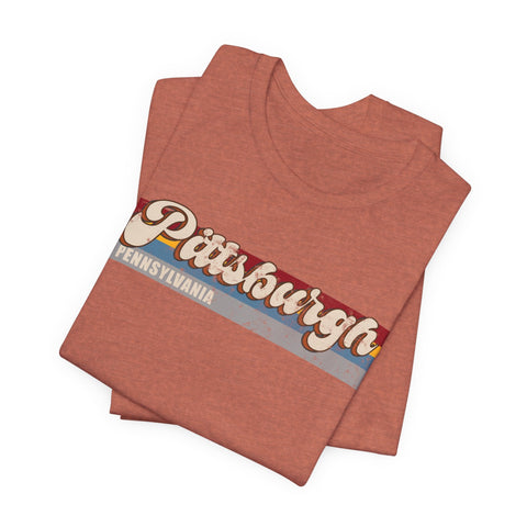 Pittsburgh PA Retro - Unisex Jersey Short Sleeve Tee T-Shirt - YinzerShop