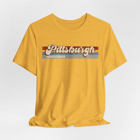 Pittsburgh PA Retro - Unisex Jersey Short Sleeve Tee T-Shirt - YinzerShop