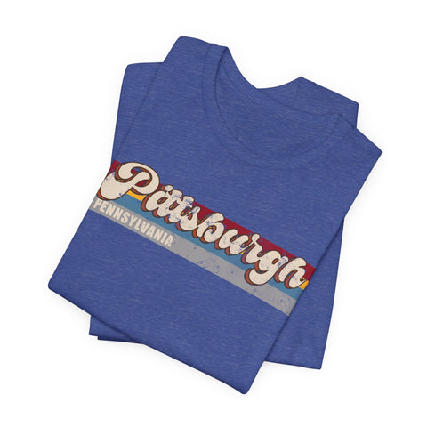 Pittsburgh PA Retro - Unisex Jersey Short Sleeve Tee T-Shirt - YinzerShop