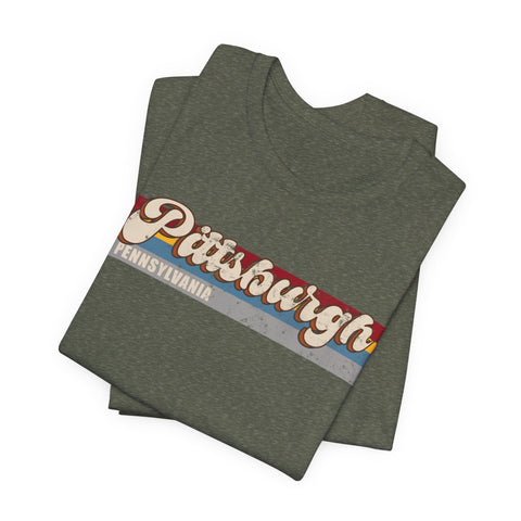 Pittsburgh PA Retro - Unisex Jersey Short Sleeve Tee T-Shirt - YinzerShop