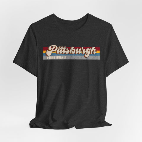 Pittsburgh PA Retro - Unisex Jersey Short Sleeve Tee T-Shirt - YinzerShop