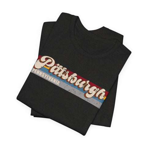 Pittsburgh PA Retro - Unisex Jersey Short Sleeve Tee T-Shirt - YinzerShop
