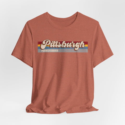 Pittsburgh PA Retro - Unisex Jersey Short Sleeve Tee T-Shirt - YinzerShop