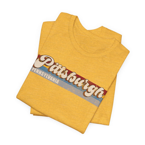 Pittsburgh PA Retro - Unisex Jersey Short Sleeve Tee T-Shirt - YinzerShop