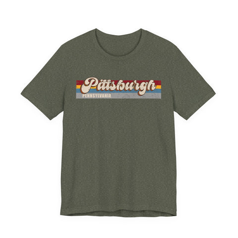 Pittsburgh PA Retro - Unisex Jersey Short Sleeve Tee T-Shirt - YinzerShop