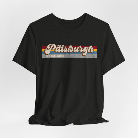 Pittsburgh PA Retro - Unisex Jersey Short Sleeve Tee T-Shirt - YinzerShop