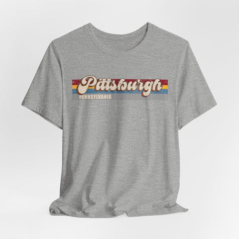Pittsburgh PA Retro - Unisex Jersey Short Sleeve Tee T-Shirt - YinzerShop