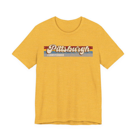 Pittsburgh PA Retro - Unisex Jersey Short Sleeve Tee T-Shirt - YinzerShop