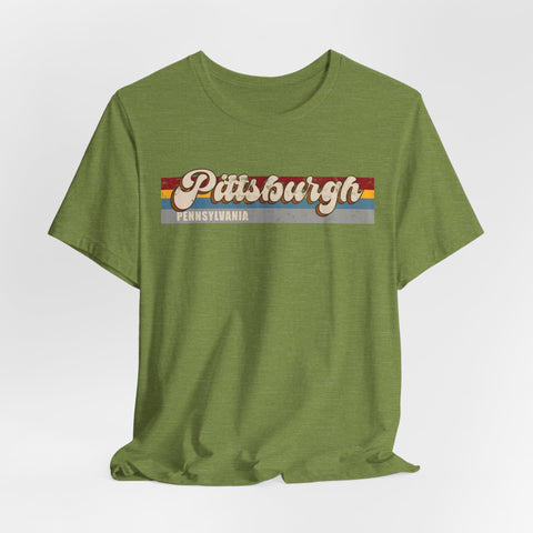 Pittsburgh PA Retro - Unisex Jersey Short Sleeve Tee T-Shirt - YinzerShop