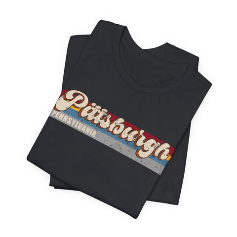 Pittsburgh PA Retro - Unisex Jersey Short Sleeve Tee T-Shirt - YinzerShop