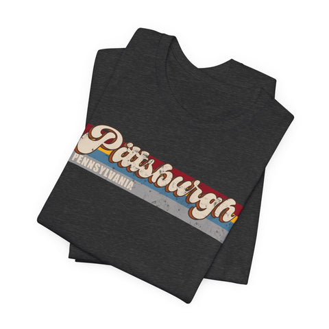 Pittsburgh PA Retro - Unisex Jersey Short Sleeve Tee T-Shirt - YinzerShop