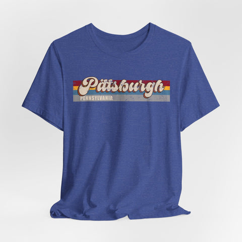 Pittsburgh PA Retro - Unisex Jersey Short Sleeve Tee T-Shirt - YinzerShop