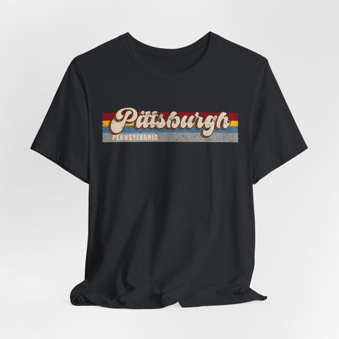 Pittsburgh PA Retro - Unisex Jersey Short Sleeve Tee T-Shirt - YinzerShop