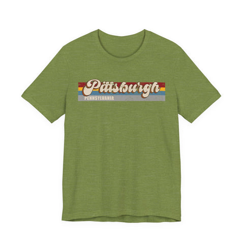 Pittsburgh PA Retro - Unisex Jersey Short Sleeve Tee T-Shirt - YinzerShop