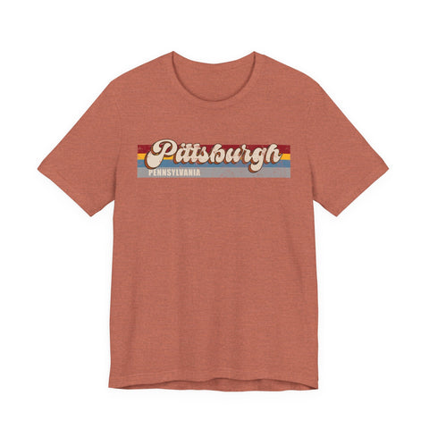 Pittsburgh PA Retro - Unisex Jersey Short Sleeve Tee T-Shirt - YinzerShop