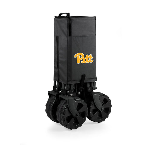 Pittsburgh Panthers All Terrain Utility Wagon – Folding Beach Wagon with Cooler & Big Wheels Licensed - YinzerShop