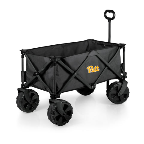 Pittsburgh Panthers All Terrain Utility Wagon – Folding Beach Wagon with Cooler & Big Wheels Licensed - YinzerShop