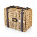 Pittsburgh Panthers Champion Picnic Basket - Handwoven Willow Wine And Cheese Set Licensed - YinzerShop