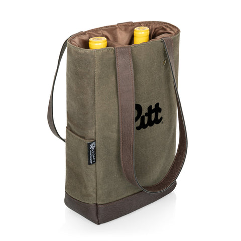 Pittsburgh Panthers Insulated Wine Cooler Bag - 2 Bottle Portable Wine Tote Licensed - YinzerShop