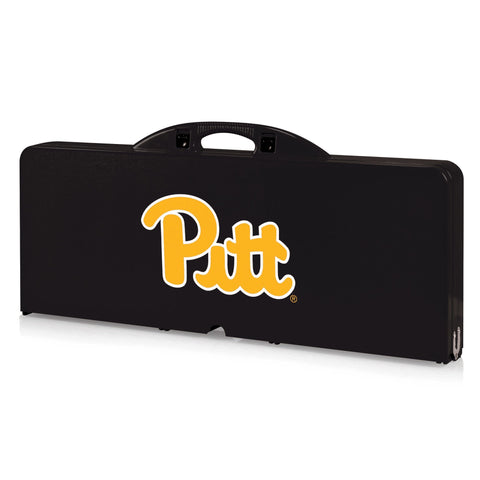 Pittsburgh Panthers Portable Folding Picnic Table - Compact Camping Table with Seats & Beach Umbrella Hole Licensed - YinzerShop