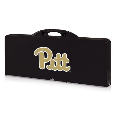 Pittsburgh Panthers Portable Folding Picnic Table - Compact Camping Table with Seats & Beach Umbrella Hole Licensed - YinzerShop