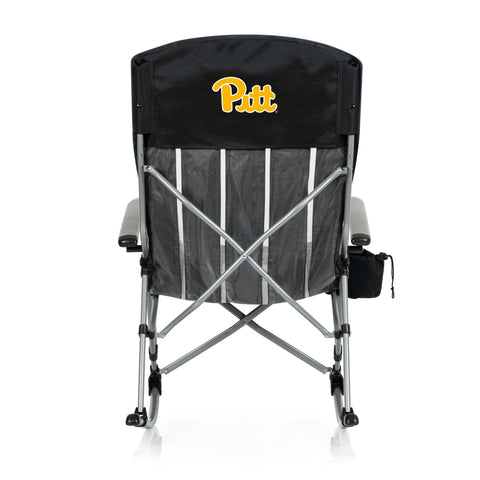 Pittsburgh Panthers Rocking Camp Chair - Foldable Camping Chair With Steel Frame Licensed - YinzerShop