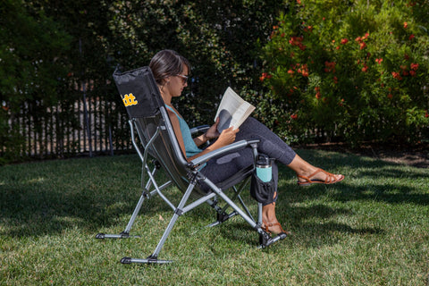 Pittsburgh Panthers Rocking Camp Chair - Foldable Camping Chair With Steel Frame Licensed - YinzerShop