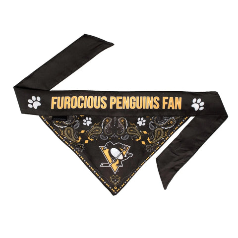 Pittsburgh Penguins Bandana - Soft Cotton Pet Bandana | Adjustable Sports Pet Apparel Pet Bandana - YinzerShop
