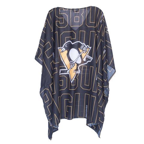 Pittsburgh Penguins Caftan - Licensed Hockey Apparel Lightweight Summer Coverup Caftan - YinzerShop